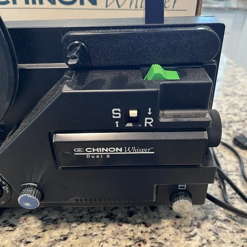 Chinon Whisper Silent Dual 8 Movie Projector - 8mm and Super 8mm film projector